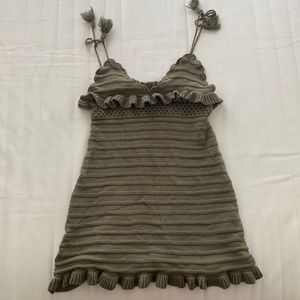 Vanilla sky - papermoon green knit dress